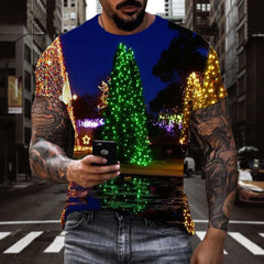 street lighting t shirts 3D tshirt festival art costume men Christmas Cool