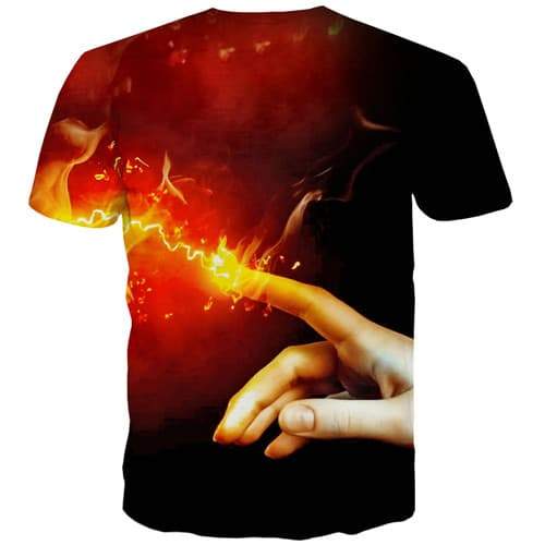 
Hand T-shirt Men Flame Tshirts Novelty Lightning Shirt Print Harajuku T-shirts Graphic Gothic Tshirt Printed Short Sleeve - KYKU
                