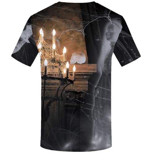 
Halloween T-shirt Men Witch T-shirts Graphic Skull Tshirts Cool Flame Tshirt Printed Short Sleeve Hip hop Men women Tee Top - KYKU
                