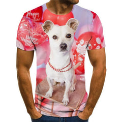 tshirts dog tee top Puppy Cute Pets art costume men big Smart dogs Cool