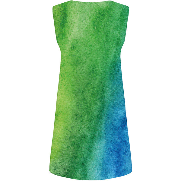 
Art Dress Women Graffiti 3d Print Green Office Gothic Vestido Sexy Womens Clothing Casual
                