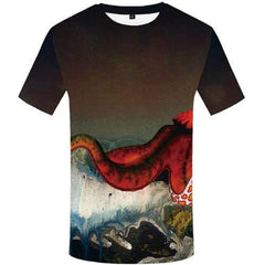 Octopus T shirts Men Animal T-shirts Graphic Harajuku Tshirt Printed Retro Tshirts Novelty Short Sleeve Hip hop Men Tops - KYKU