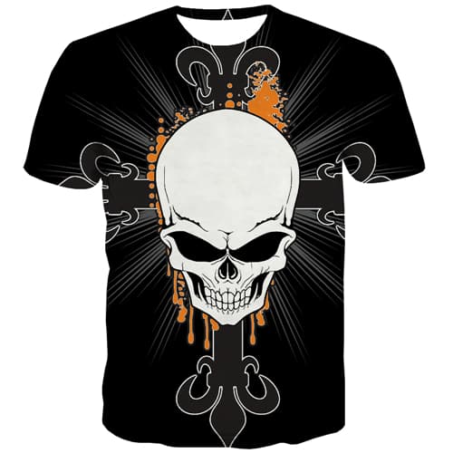 
Skull T-shirt Men Terror Tshirts Cool Hip Hop Tshirts Novelty Halloween T-shirts 3d Graffiti Tshirt Printed Short Sleeve Hip hop - KYKU
                