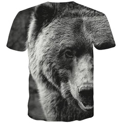 Animal T shirts Men Lion Tshirts Novelty Funny T-shirts Graphic Cartoon T-shirts 3d Anime Shirt Print Short Sleeve summer Men - KYKU