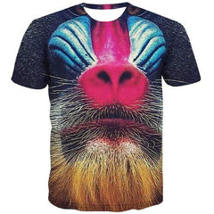 Animal T-shirt Men Orangutan T-shirts Graphic Funny Tshirt Anime Halloween Tshirts Casual Leisure T shirts Funny Short Sleeve - KYKU
