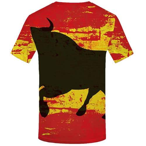 
Spanish Flag T-shirt Men Spain T-shirts Graphic Graffiti Tshirts Novelty Animal Tshirt Printed Cattle T-shirts 3d Short Sleeve - KYKU
                