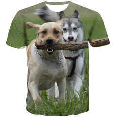 t shirt Husky dog Puppy Cute Pets Casual Casual big Smart Husky dogs men art costume