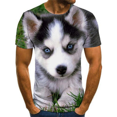 shirt Husky dog clothing Puppy Cute Pets big Smart dogs Casual men art costume