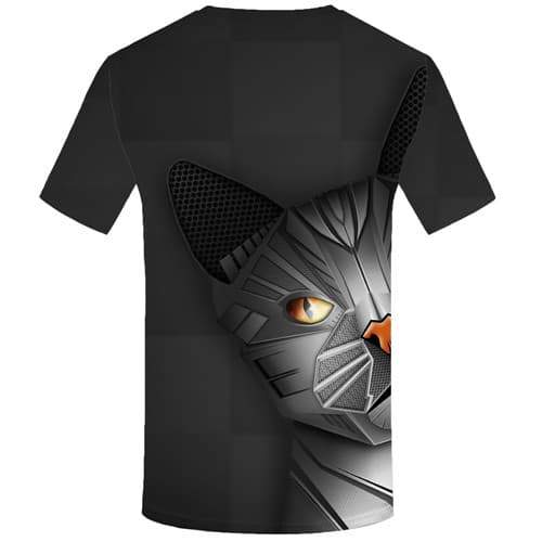
Cat T shirts Men Metal Tshirts Casual Gray Tshirt Printed Animal Tshirts Novelty Gothic T-shirts 3d Short Sleeve Punk Rock Mens - KYKU
                