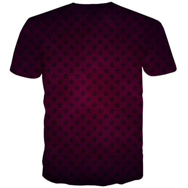 
Deep fuchsia  pentagram texture tshirts 3D tshirt special texture art costume different man Cool
                