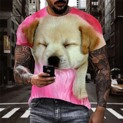 Golden Retriever dog shirts Casual Puppy Cute Pets art costume Cool big Smart dogs man