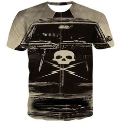 Skull T-shirt Men Military Tshirts Casual Punk Rock T shirts Funny Anime T-shirts Graphic Hip Hop Tshirts Novelty Short Sleeve - KYKU