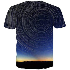 Dizziness T-shirt Men Galaxy Tshirts Cool Abstract T shirts Funny Harajuku Tshirts Novelty Gothic Tshirt Anime Short Sleeve - KYKU