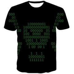 Digital T shirts Men Program Tshirt Printed Black Tshirt Anime Leisure Shirt Print Short Sleeve summer Men Tee Top Slim Rock - KYKU