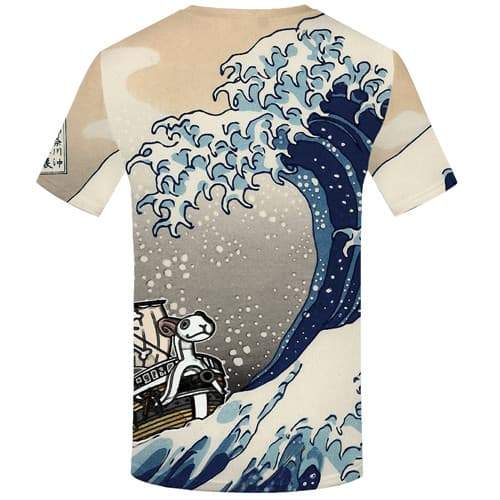 
Wave T shirts Men Art Tshirts Cool Pirate Tshirts Novelty Cartoon T shirts Funny Animal Tshirt Printed Short Sleeve Fashion - KYKU
                