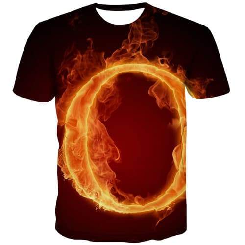 Flame T shirts Men Character T-shirts Graphic Space Tshirt Anime Harajuku T shirts Funny Gothic Tshirts Cool Short Sleeve - KYKU