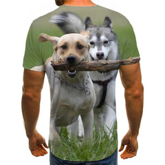 t shirt Husky dog Puppy Cute Pets Casual Casual big Smart Husky dogs men art costume