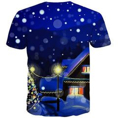 Galaxy T-shirt Men Snowflake Tshirts Cool Christmas T-shirts Graphic Anime T-shirts 3d Funny Tshirts Casual Short Sleeve - KYKU