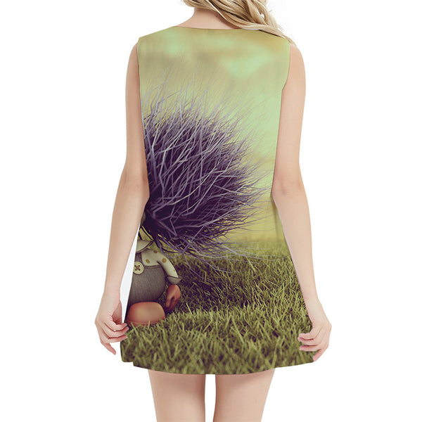 
Clown Dress Women Harajuku Ladies Dresses Cartoon Vestido Sexy Weed Halter Sleeveless Gothic Bodycon Dress Womens Clothing Party
                