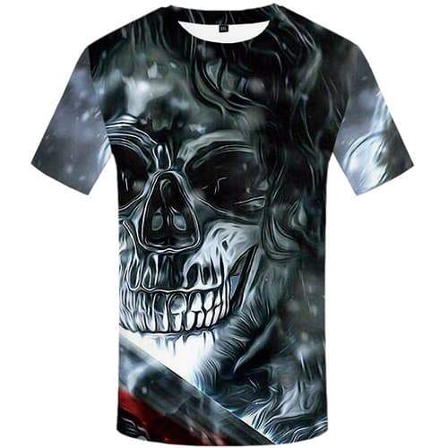 
Skull T-shirt Men War Tshirts Cool Metal Tshirts Novelty Harajuku T-shirts Graphic Gothic Tshirt Printed Short Sleeve summer - KYKU
                