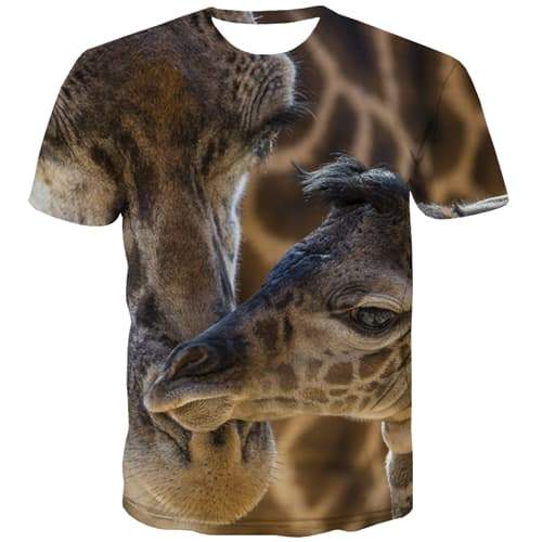 Deer T-shirt Men Animal Tshirt Printed Lovely Tshirts Casual Harajuku T shirts Funny Hip Hop Shirt Print Short Sleeve Hip hop - KYKU