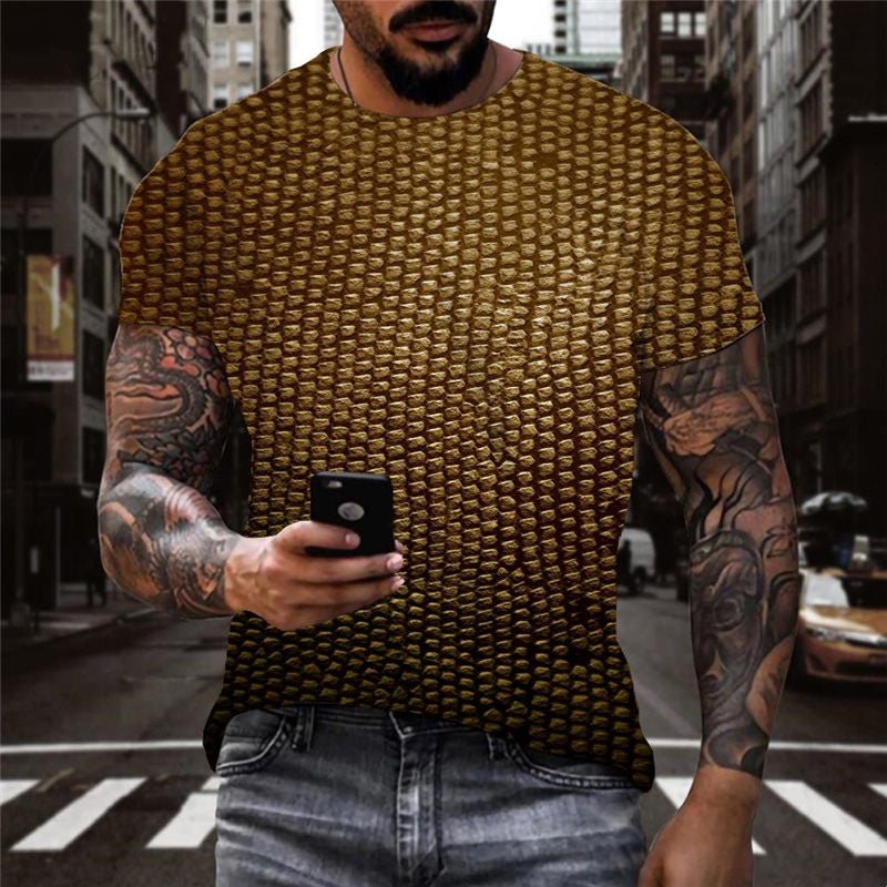 
Dotted metal texture tshirts Casual shirt 3D special texture Casual art costume man different
                