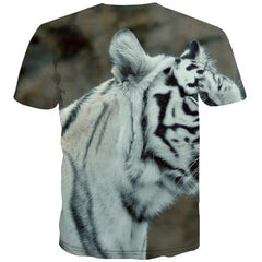 Tiger T shirts Men Animal T shirts Funny Leopard Tshirt Printed Ferocious T-shirts 3d Harajuku Tshirt Anime Short Sleeve summer - KYKU