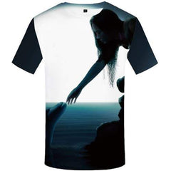 Dolphin T-shirt Men Ocean T-shirts Graphic Character Tshirts Casual Harajuku T-shirts 3d Short Sleeve Full Print Mens S-5XL - KYKU