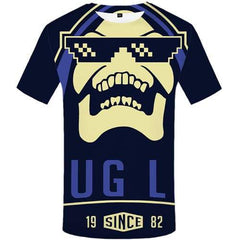 Skull T-shirt Men Cartoon Tshirts Novelty Abstract T-shirts 3d Harajuku Tshirts Casual Punk Rock Tshirt Printed Short Sleeve - KYKU