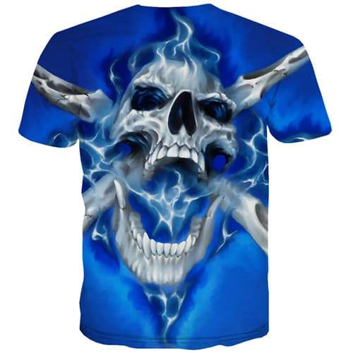 
Skull T shirts Men Nebula T-shirts Graphic Psychedelic Tshirts Casual Blue Tshirt Printed Gothic Shirt Print Short Sleeve - KYKU
                
