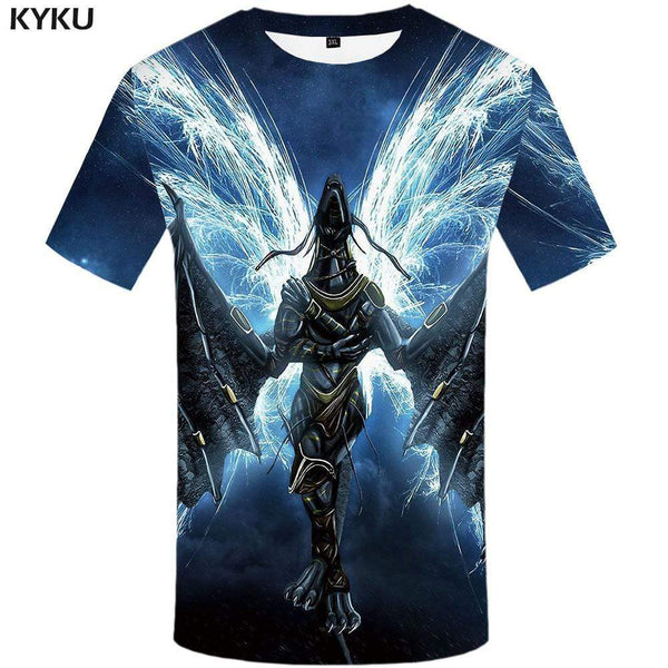 Dragon T-shirts Men Space Galaxy T shirts Funny Animal Tshirts Print War Tshirt Anime Lightning T-shirt 3d Mens Clothing Casual - KYKU