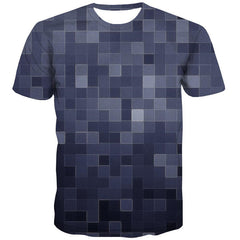 Mosaic plaid texture shirts special texture 3D tshirt men art costume Casual different