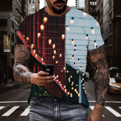 street lighting tshirts tee top festival Cool men art costume Christmas