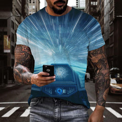shirt Airship t shirt 3D air ship men Casual flying ship art costume
