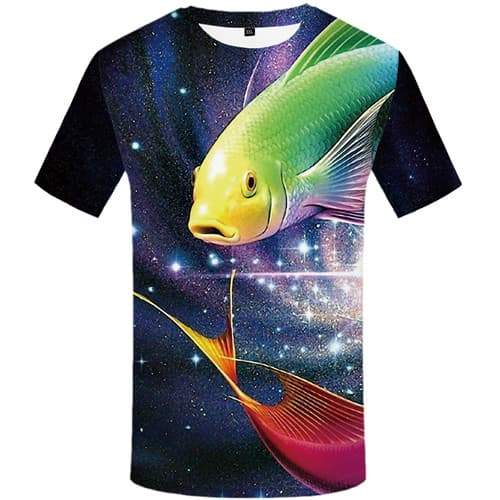 
Fish T shirts Men Space Galaxy T-shirts 3d Colorful Tshirts Cool Nebula T-shirts Graphic Animal Tshirts Novelty Short Sleeve - KYKU
                