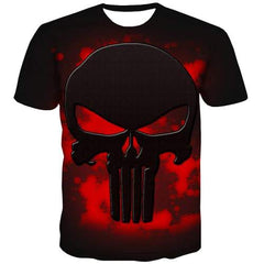 Skull T-shirt Men Flame Tshirts Cool Funny Shirt Print Street T shirts Funny Harajuku T-shirts 3d Short Sleeve summer Men women - KYKU