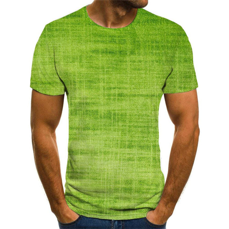 
Light green linen texture shirt special texture 4D tshirt art costume Casual different men
                