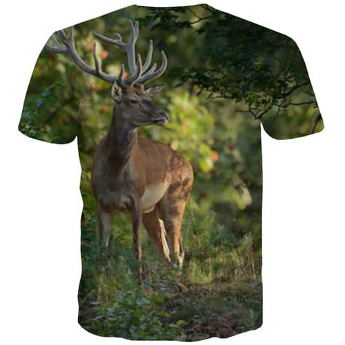 
Deer T-shirt Men Tree Tshirt Anime Animal T shirts Funny Hip Hop Tshirts Cool Christmas Tshirts Casual Short Sleeve Punk Rock - KYKU
                
