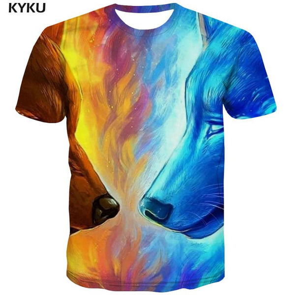 tshirt abstract personality 3D tshirt fun geometric colorful art men art costume Cool