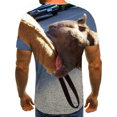 dog shirts Hip hop tshirt 3D Puppy Cute animal men's Cool art costume big Smart dogs