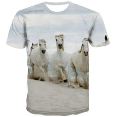 Horse T shirts Men Animal Shirt Print Funny T shirts Funny Harajuku T-shirts 3d Street Tshirts Novelty Short Sleeve Hip hop - KYKU