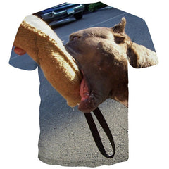 dog shirts Hip hop tshirt 3D Puppy Cute animal men's Cool art costume big Smart dogs