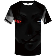 Eye T shirts Men Yinyang Tshirt Anime Black T shirts Funny Gothic T-shirts 3d Beauty T-shirts Graphic Short Sleeve Punk Rock Men - KYKU