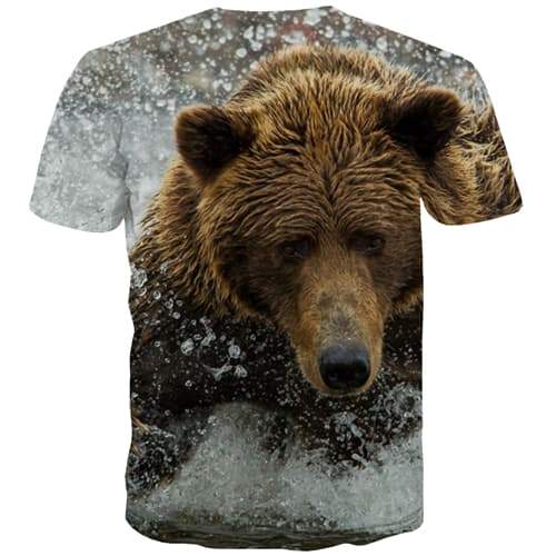 Russia T-shirt Men Bear Tshirt Printed Waterdrop Tshirt Anime Hip Hop T-shirts 3d Cartoon Shirt Print Short Sleeve summer Unisex - KYKU