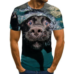 dog tshirts Puppy Cute animal shirt tee male big Smart dogs Casual art costume