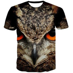 Owl T-shirt Men Ferocious Tshirts Casual Funny T shirts Funny Harajuku Shirt Print Street Tshirt Printed Short Sleeve Fashion - KYKU