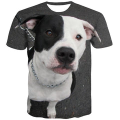 dog shirt Puppy Cute animal clothing Casual art costume big Smart dogs men's