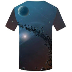 Galaxy Space T shirts Men Moon Tshirts Novelty Nebula Tshirt Anime Fantasy T-shirts 3d Harajuku Tshirts Cool Short Sleeve - KYKU