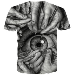 cute cat tshirt abstract personality  3D t shirt Casual men fun geometric colorful art art costume