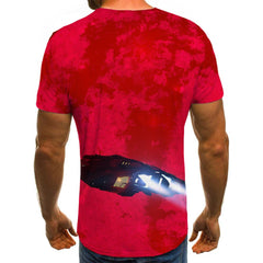 Airship t shirt Novelty 3D shirt air ship art costume flying ship Casual men